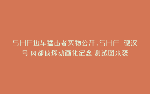 SHF边车猛击者实物公开，SHF 硬汉号（风都侦探动画化纪念）测试图来袭
