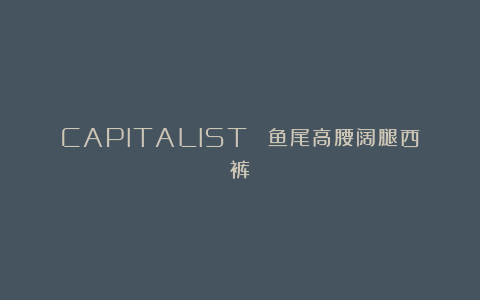 CAPITALIST ｜鱼尾高腰阔腿西裤