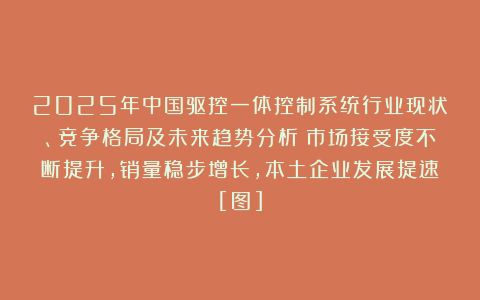 2025年中国驱控一体控制系统行业现状、竞争格局及未来趋势分析：市场接受度不断提升，销量稳步增长，本土企业发展提速[图]