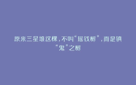 原来三星堆这棵，不叫“摇钱树”，而是镇“鬼”之树！
