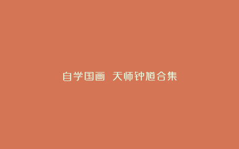 自学国画 天师钟馗合集