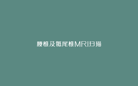 腰椎及骶尾椎MRI扫描