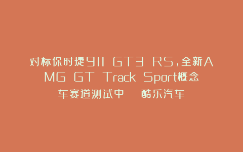 对标保时捷911 GT3 RS，全新AMG GT Track Sport概念车赛道测试中 | 酷乐汽车