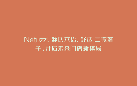 Natuzzi、源氏木语、舒达：三城落子，开启未来门店新棋局！