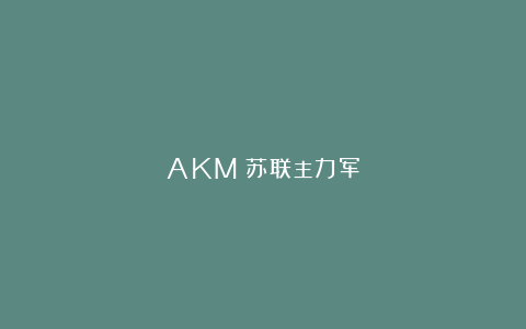 AKM：苏联主力军