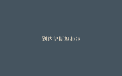 到达伊斯坦布尔