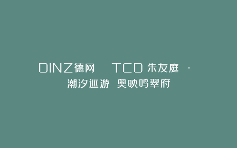 DINZ德网 | TCD²朱友庭 · 潮汐巡游 奥映鸣翠府