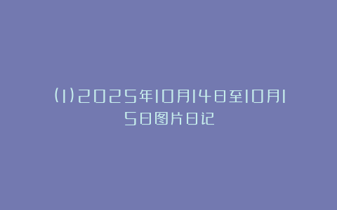 (1)2025年10月14日至10月15日图片日记
