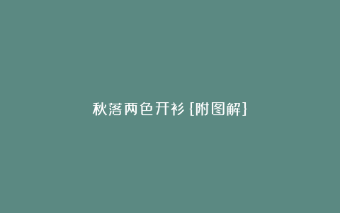 秋落两色开衫{附图解}