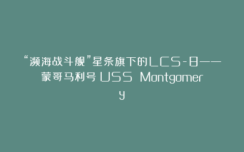 “濒海战斗舰”星条旗下的LCS-8——蒙哥马利号(USS Montgomery)
