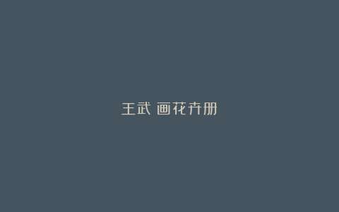 王武：画花卉册