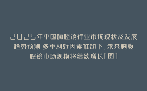 2025年中国胸腔镜行业市场现状及发展趋势预测：多重利好因素推动下，未来胸腹腔镜市场规模将继续增长[图]