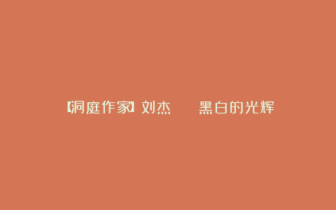 【洞庭作家】刘杰 || 黑白的光辉