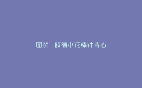 图解| 欧编小花棒针背心