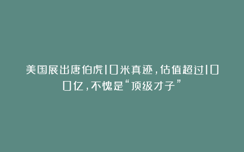 美国展出唐伯虎10米真迹，估值超过100亿，不愧是“顶级才子”！