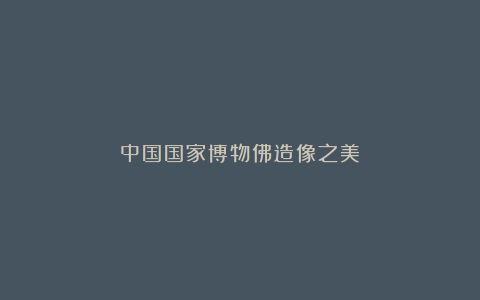 中国国家博物佛造像之美