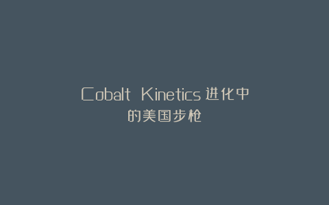 Cobalt Kinetics：进化中的美国步枪