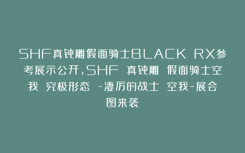 SHF真骨雕假面骑士BLACK RX参考展示公开，SHF 真骨雕 假面骑士空我 究极形态 -凄厉的战士 空我-展会图来袭