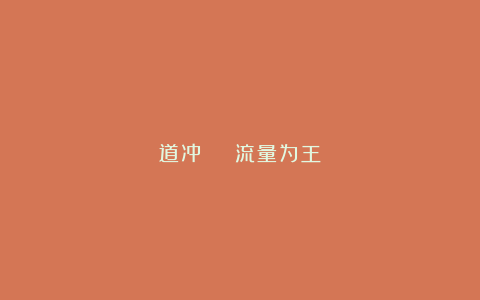 道冲 | 流量为王