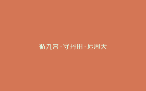 循九宫·守丹田·运周天