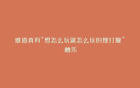 难道真有“想怎么玩就怎么玩的搜打撤”？丨触乐