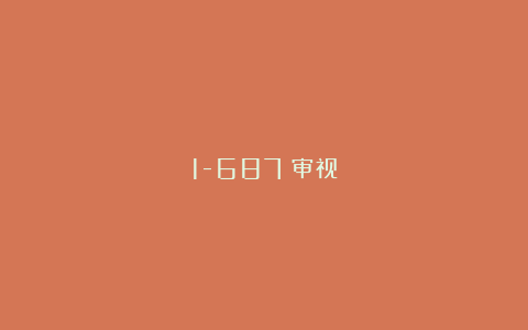 1-687｜审视