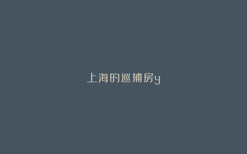 上海的巡捕房y