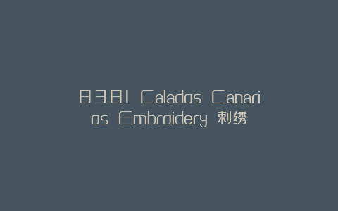 8381 Calados Canarios Embroidery 刺绣