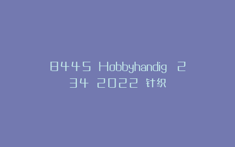 8445 Hobbyhandig №234 2022 针织