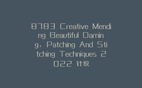 8783 Creative Mending Beautiful Darning, Patching And Stitching Techniques 2022 针织