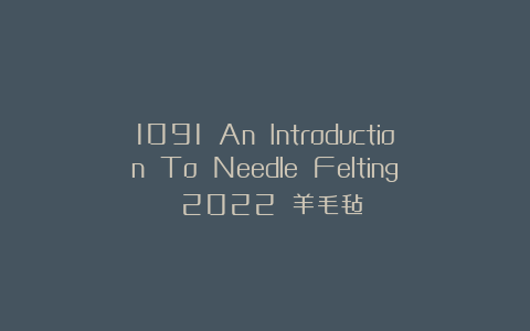 1091 An Introduction To Needle Felting 2022 羊毛毡