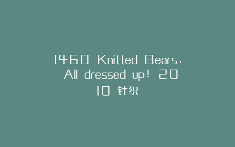 1460 Knitted Bears. All dressed up! 2010 针织