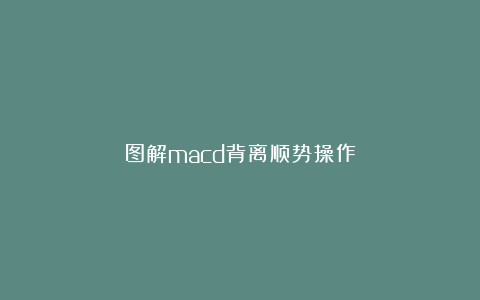 图解macd背离顺势操作