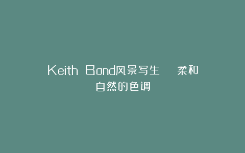 Keith Bond风景写生 | 柔和自然的色调