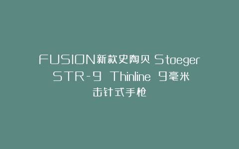 FUSION新款史陶贝（Stoeger）STR-9 Thinline 9毫米击针式手枪