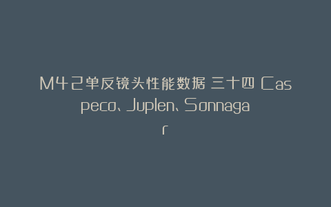 M42单反镜头性能数据（三十四）Caspeco、Juplen、Sonnagar
