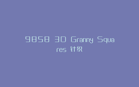 9858 3D Granny Squares 针织