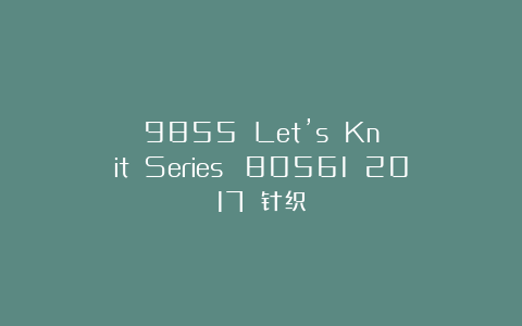 9855 Let’s Knit Series №80561 2017 针织