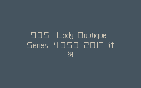 9851 Lady Boutique Series №4353 2017 针织