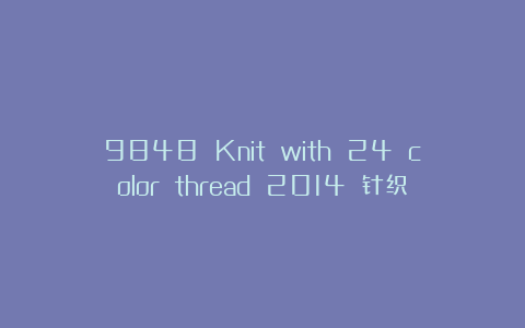 9848 Knit with 24 color thread 2014 针织