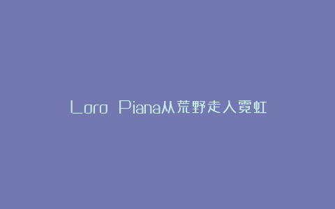 Loro Piana从荒野走入霓虹