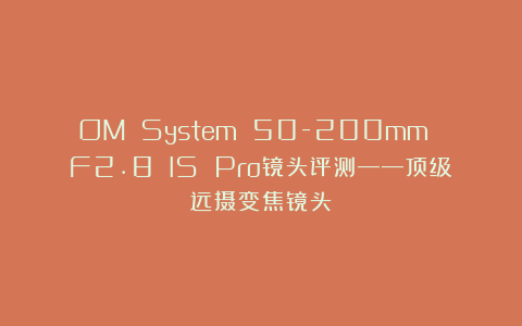 OM System 50-200mm F2.8 IS Pro镜头评测——顶级远摄变焦镜头