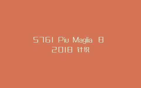 5761 Piu Maglia №8 2018 针织