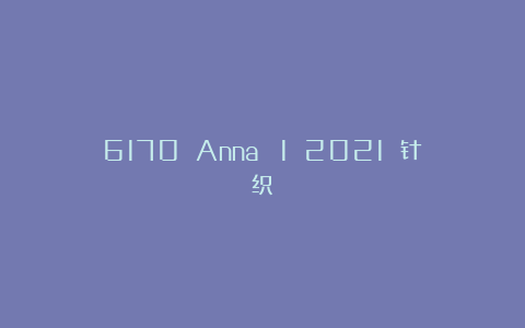6170 Anna №1 2021 针织