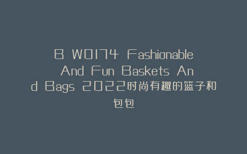 B W0174 Fashionable And Fun Baskets And Bags 2022时尚有趣的篮子和包包