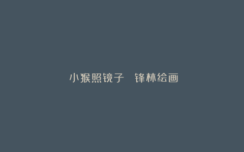 《小猴照镜子》 锋林绘画